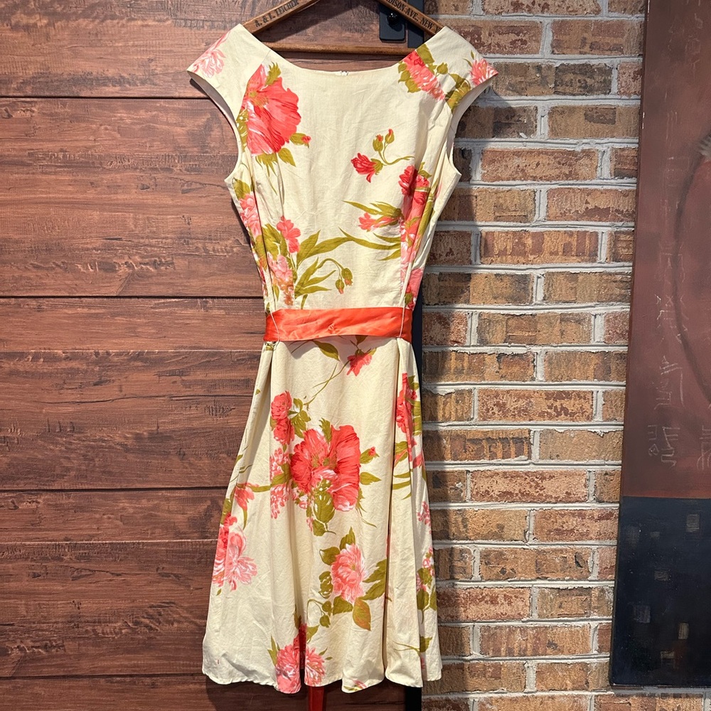 Vintage CLUES COLLECTION Floral Cottagecore 100% cotton Dress Size 10